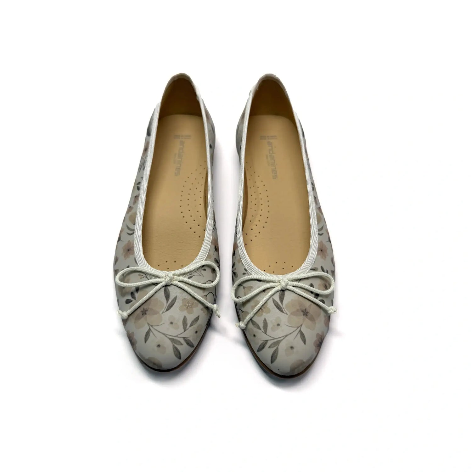 Andanines floral beige ballet flat for women fast shipping