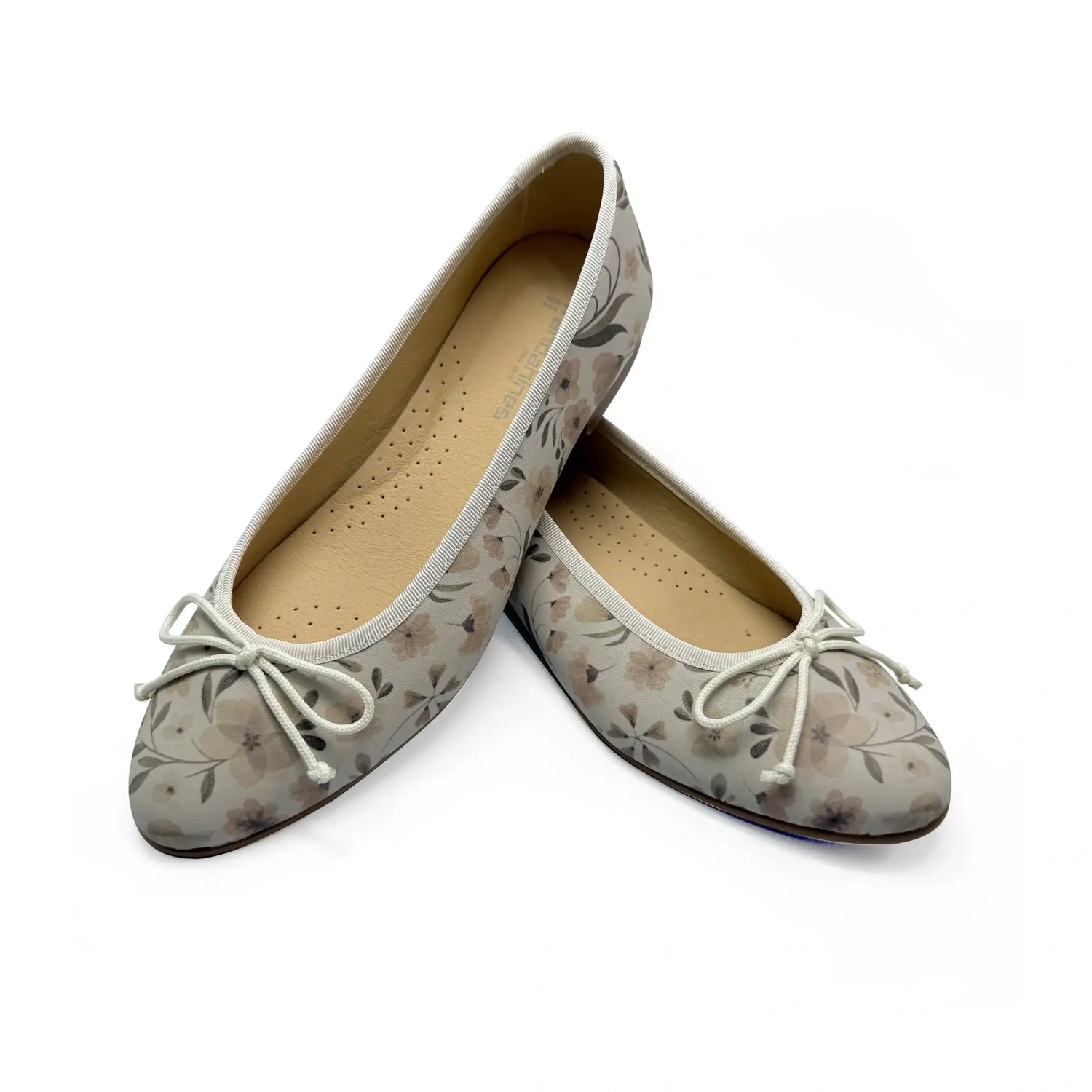 Andanines floral beige ballet flat for women fast shipping