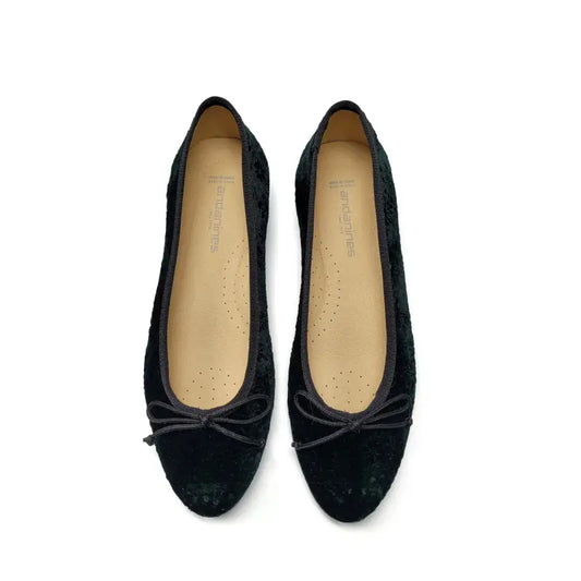 Andanines green floral 222541 ballet flat