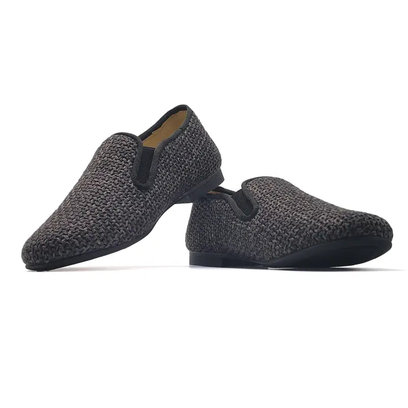 Andanines grey yarn smoking shoe 182447 - slip on dress shoe