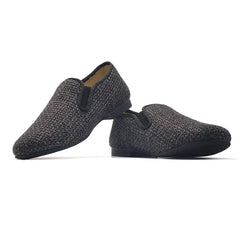 Andanines grey yarn smoking shoe 182447 - slip on dress shoe