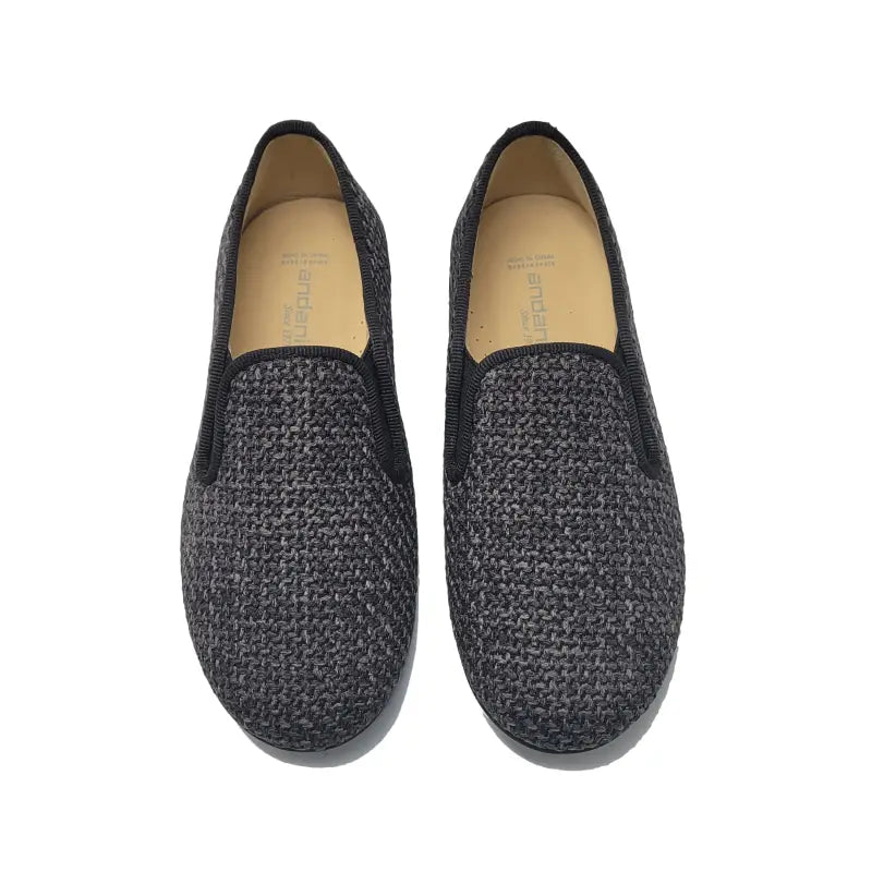 Andanines grey yarn smoking shoe 182447 - slip on dress shoe