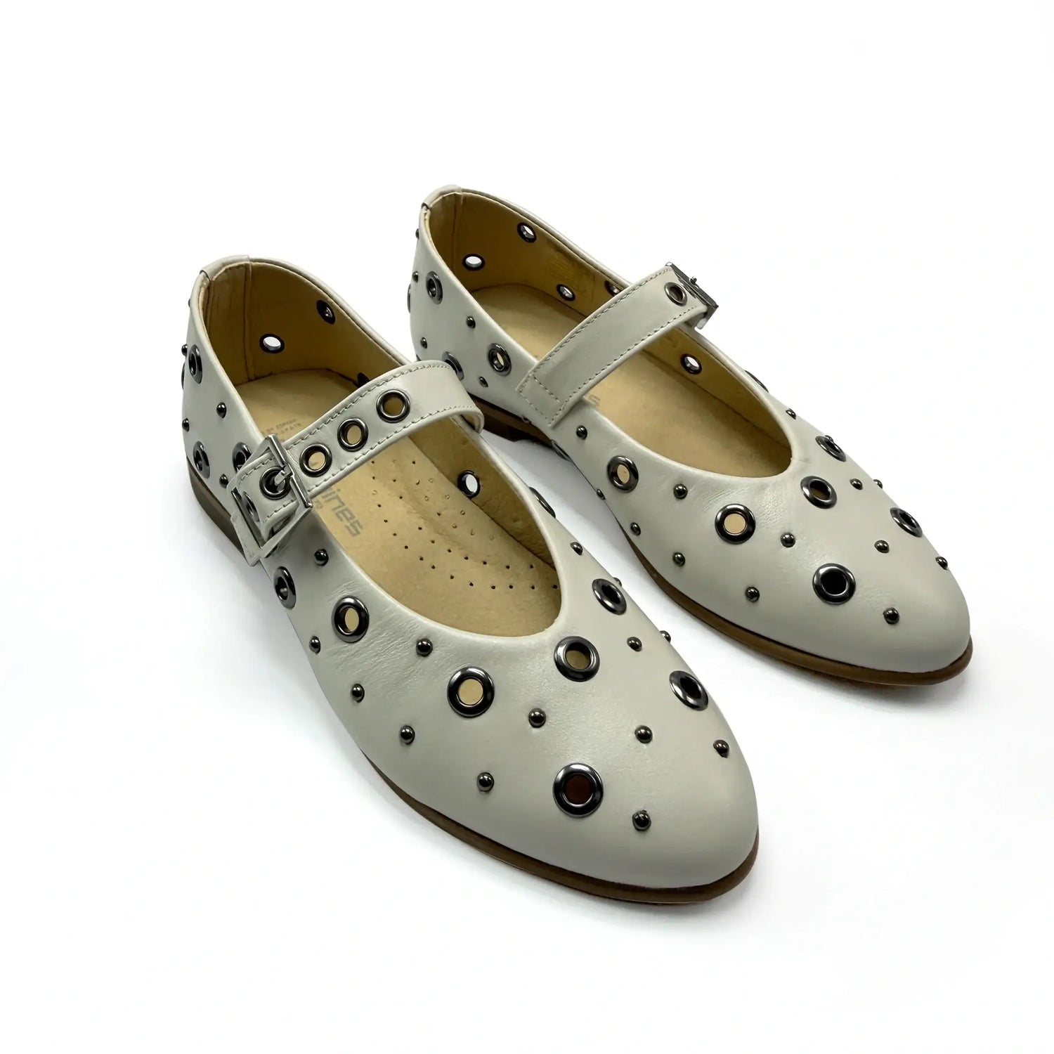 Andanines ivory mary jane flat for girls fast shipping