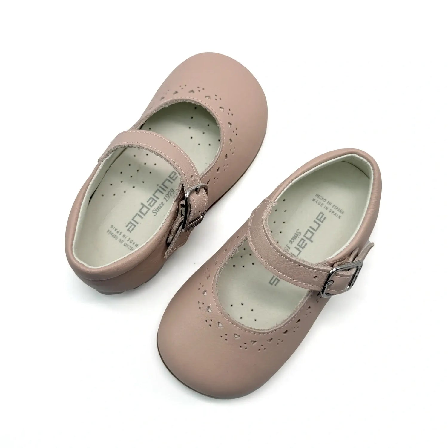 Andanines heart mary jane baby shoes pink fast shipping