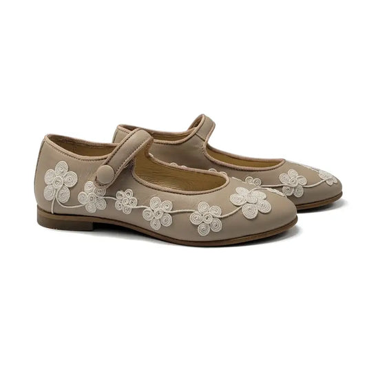 Andanines Mousse Taupe Pointy Mary Jane 251356
