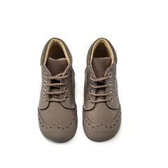 Andanines mousse taupe wingtip lace bootie 252221 boys