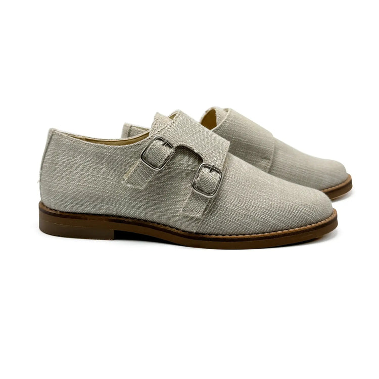 Andanines natural fabric monk dress shoe fast shipping