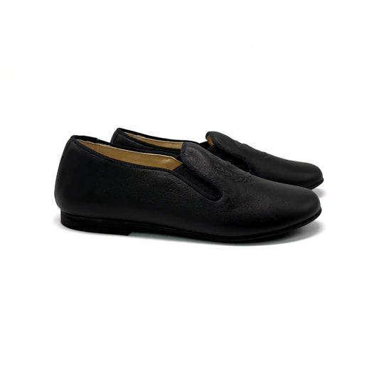 Andanines navy embossed smoking slip on shoes fast shipping