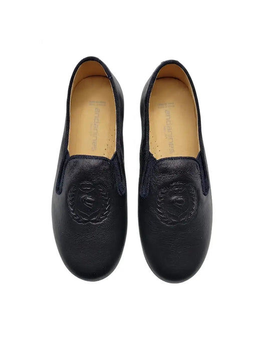 aerial view black loafer fast shipping