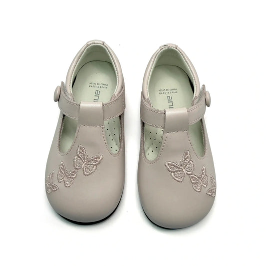 Pink butterfly baby mary jane shoes fast shipping