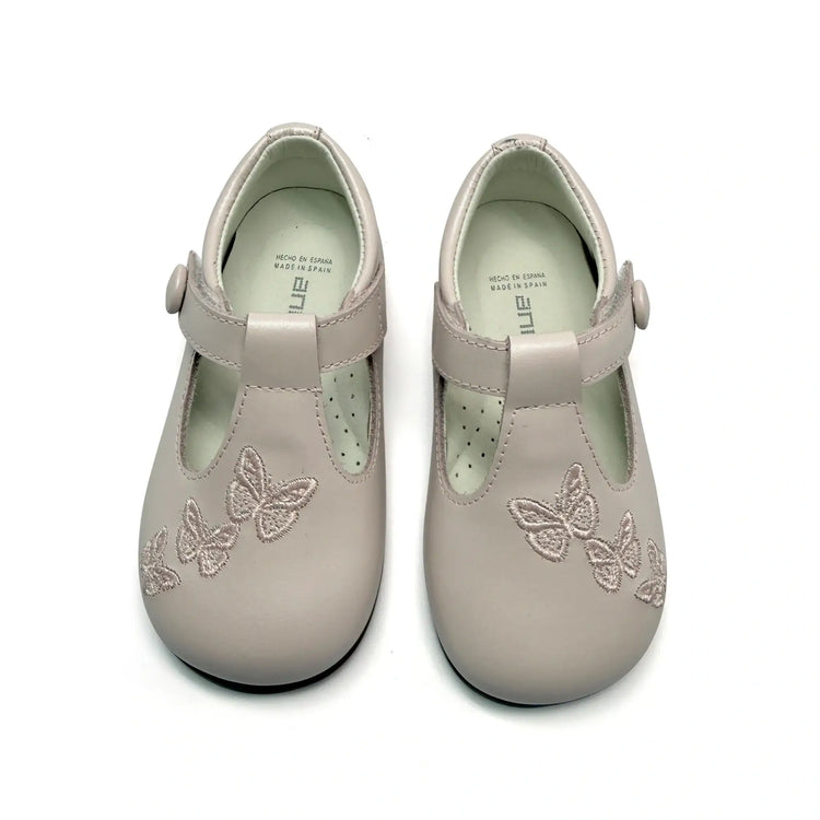 Pink butterfly baby mary jane shoes fast shipping