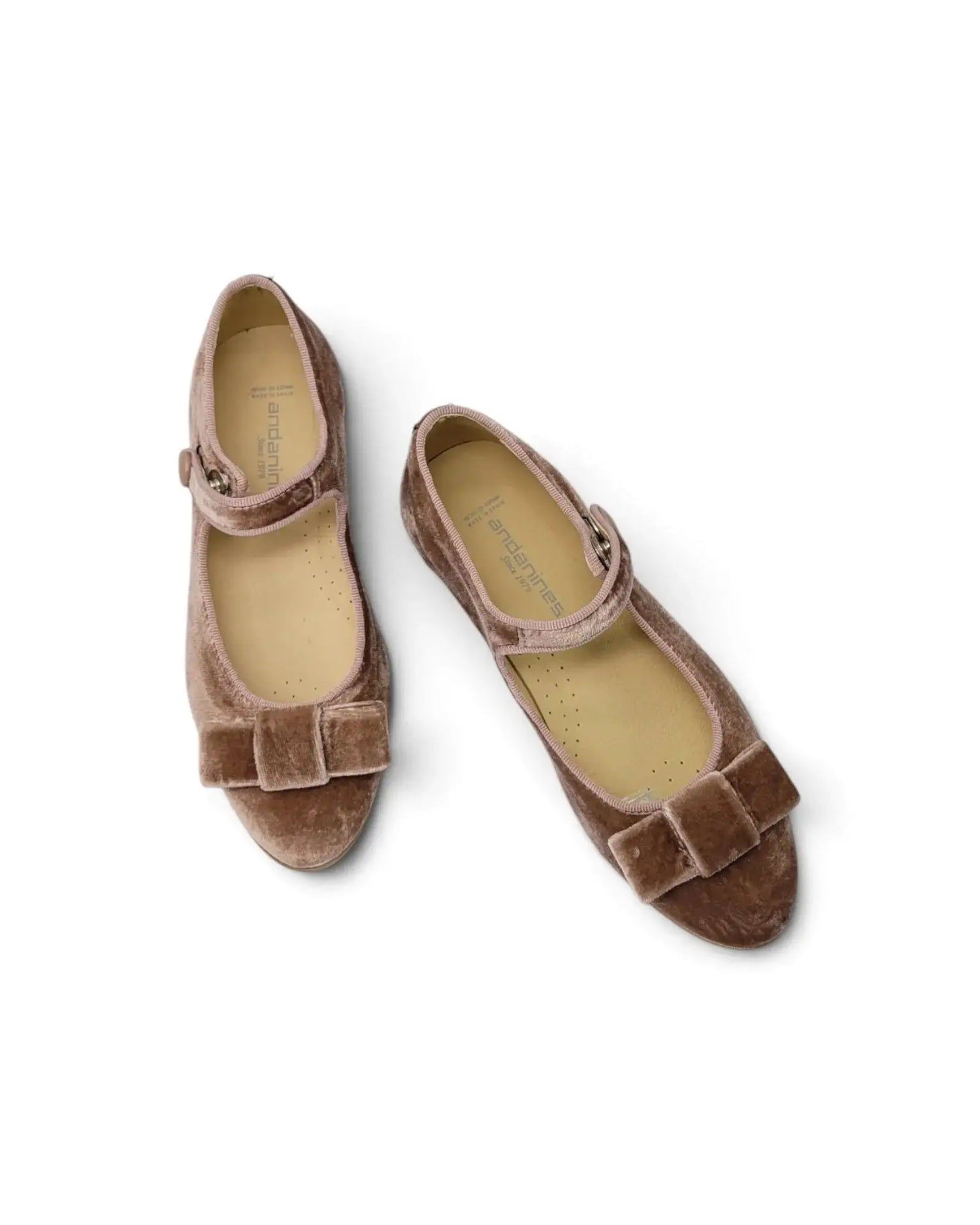 Andanines pink velvet bow mary jane | kids shoes fast shipping