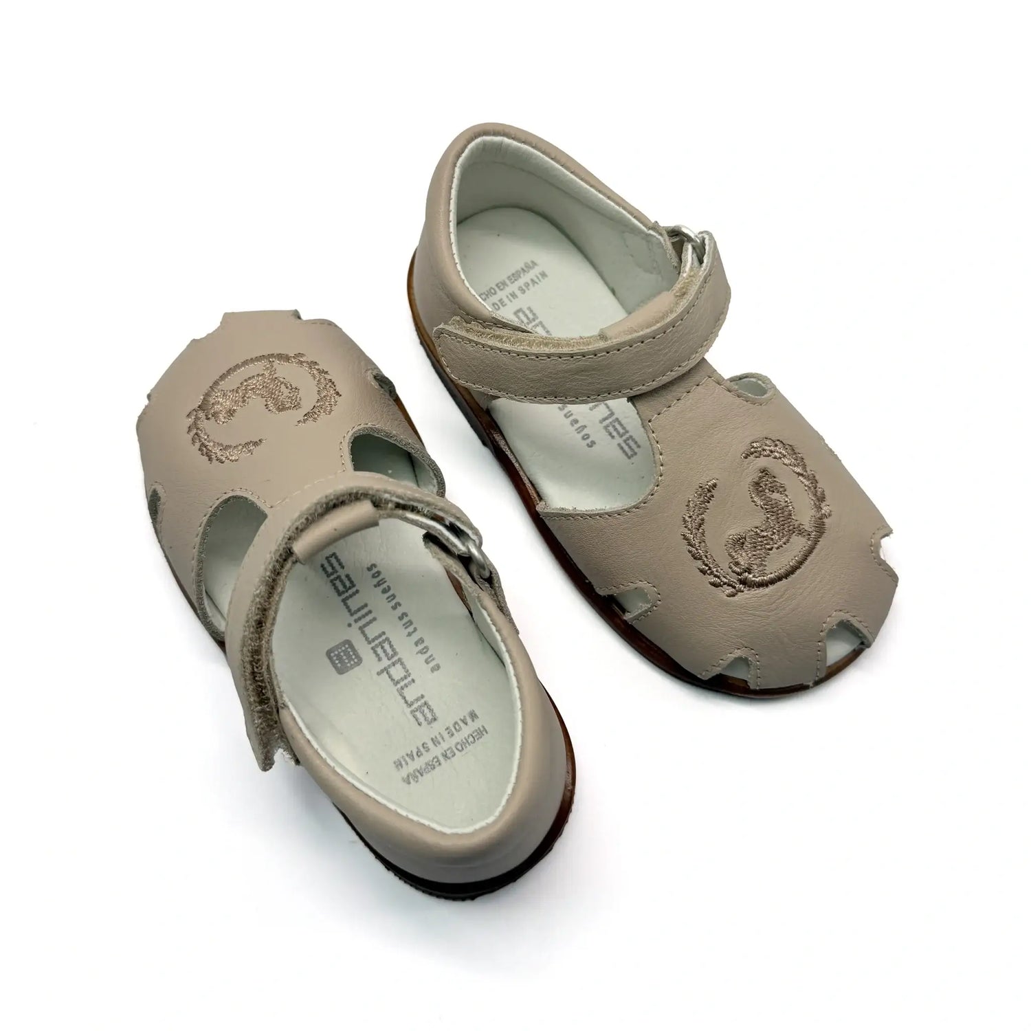 Andanines plaza taupe baby sandals fast shipping