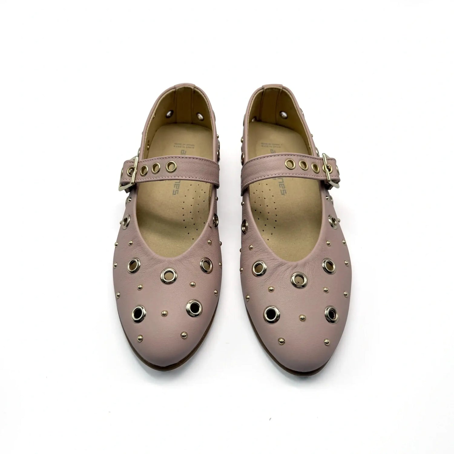 Andanines powder pink mary jane flats fast shipping