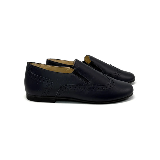 Navy wingtip smoking slip on flats fast shipping