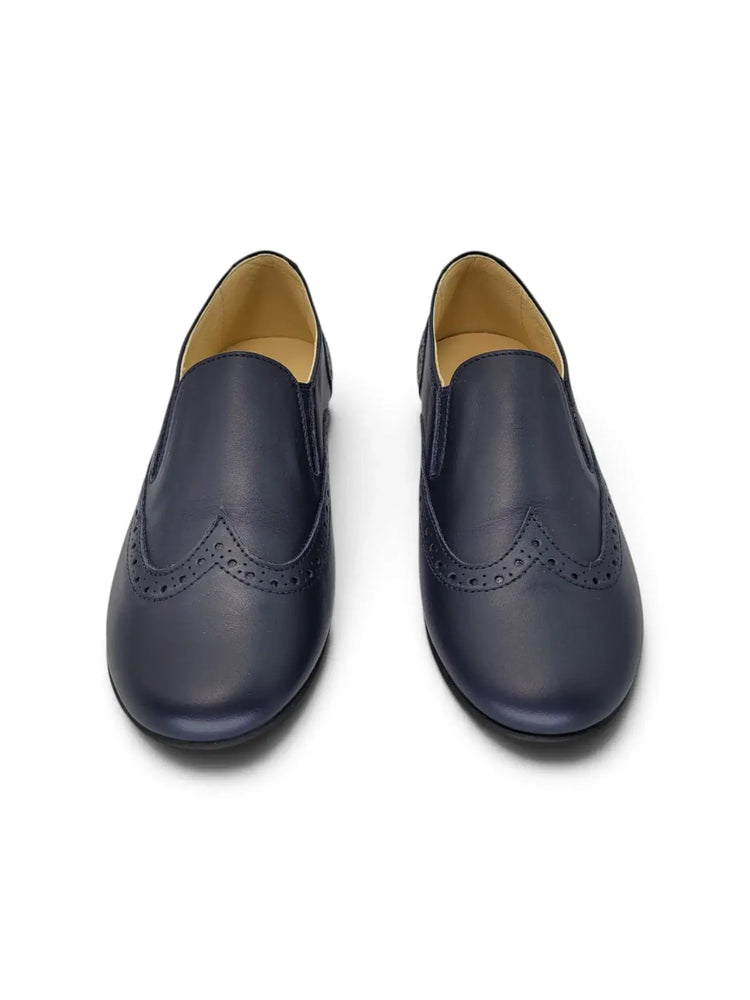 Navy wingtip smoking slip on flats fast shipping