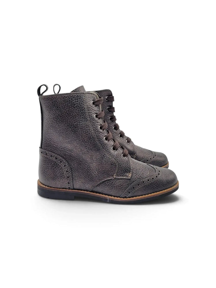 Andanines rustic metal wingtip bootie | kids boots fast shipping