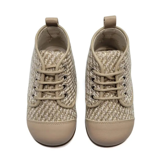 Andanines Taupe Chanel Baby Bootie 242160 - GIRLS