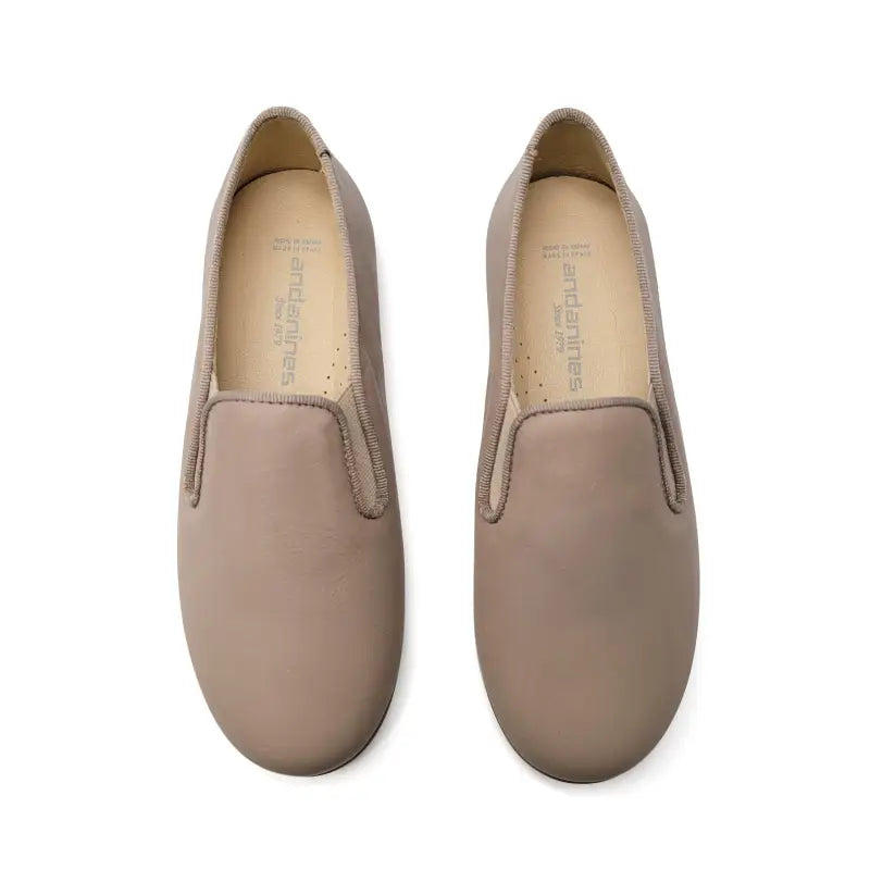 Andanines taupe matte smoking shoe 182447 - slip on dress shoe