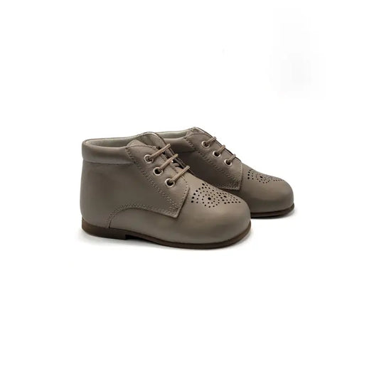 Andanines taupe perforated lace bootie 252222 boys
