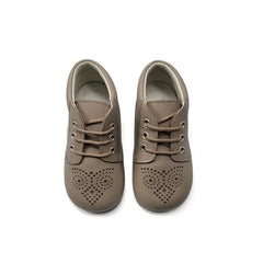 Andanines taupe perforated lace bootie 252222 boys