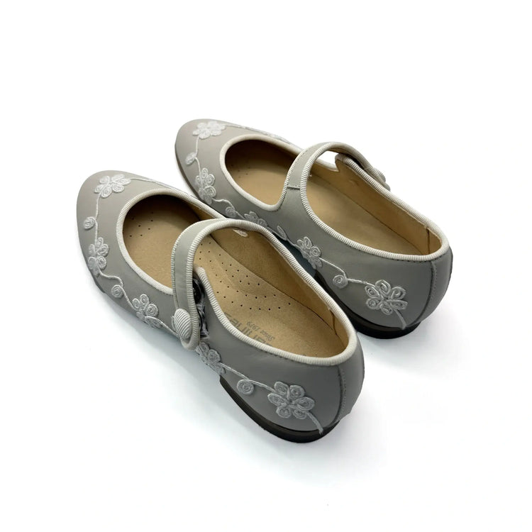 Taupe porcini swirl mary jane shoes fast shipping