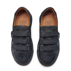 Atlanta mocassin black crinkle velcro sneaker 523 - velcro sneaker