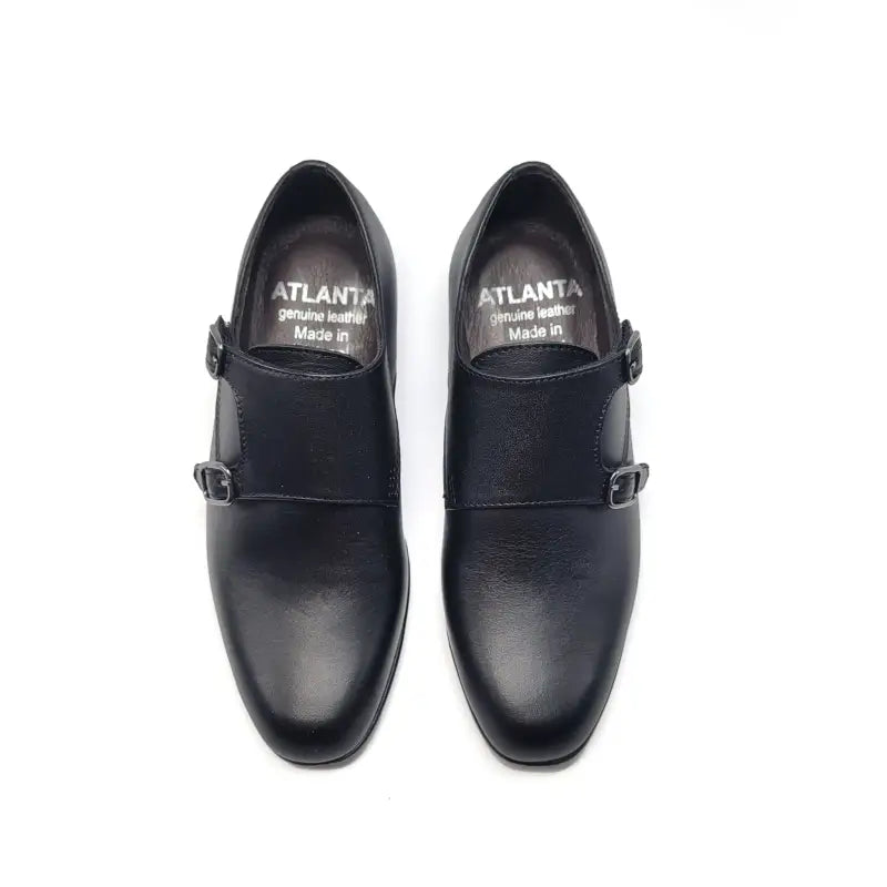 Atlanta mocassin black smooth monk strap sx44 - boys