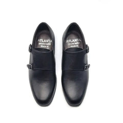 Atlanta mocassin black smooth monk strap sx44 - boys