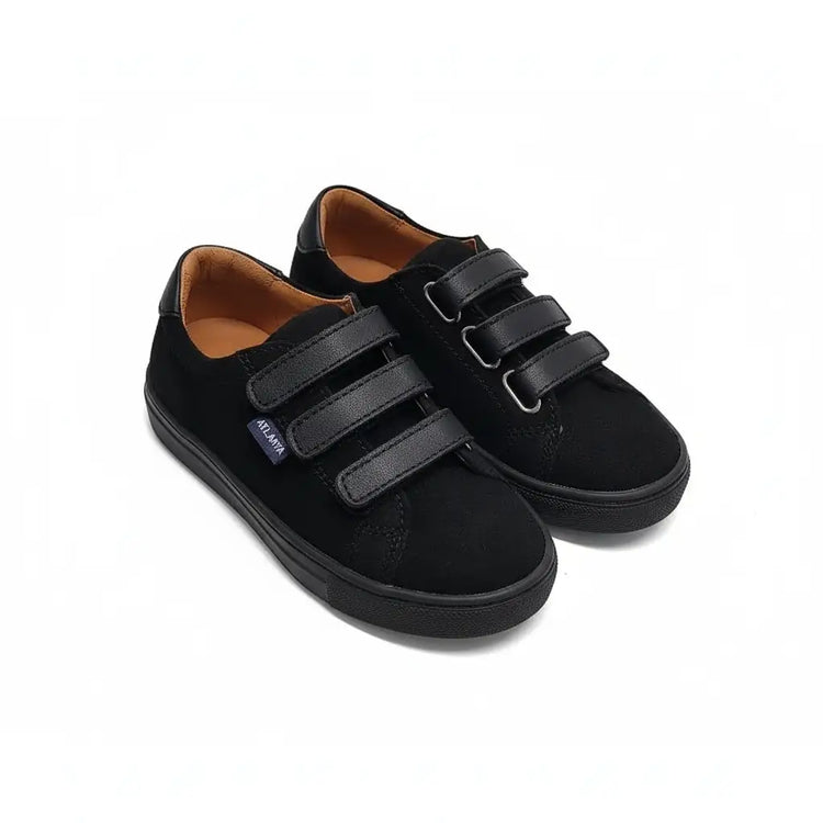 atlanta-mocassin-black-twill-velcro-sneaker casual shoes