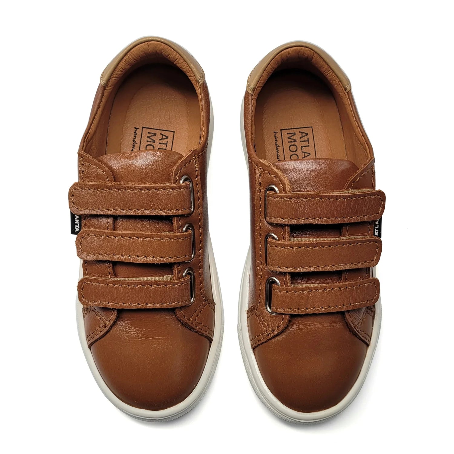 Atlanta Mocassin Camel Smooth 3 Strap Sneaker 523