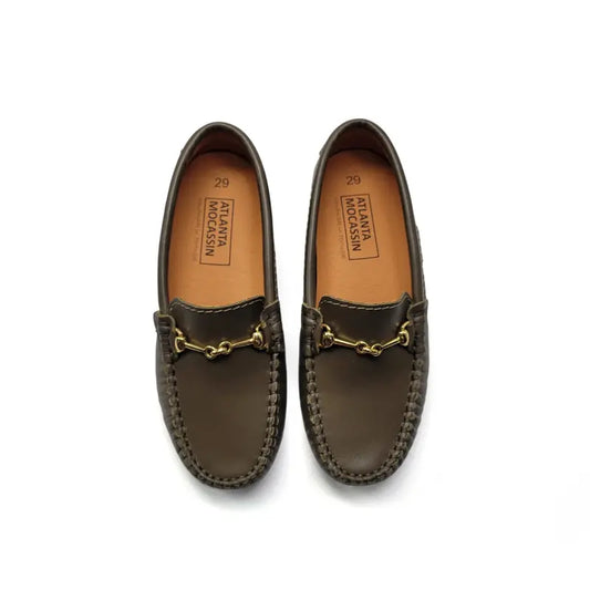 Atlanta mocassin clay smooth buckle loafer 043 - chain