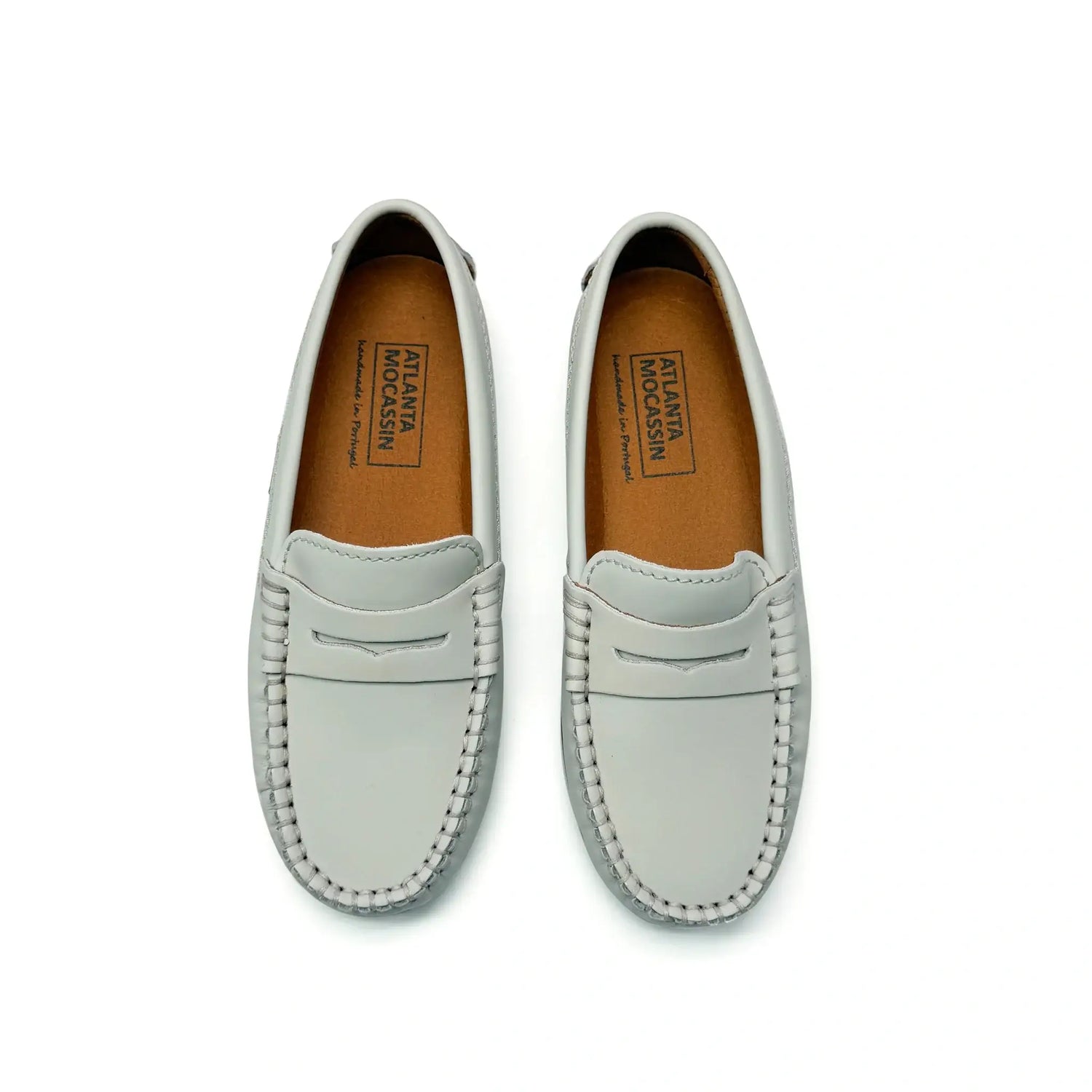 Atlanta mocassin light grey gum penny loafer fast shipping