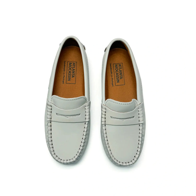 Atlanta mocassin light grey gum penny loafer fast shipping