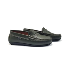 Atlanta mocassin military green penny loafer 032