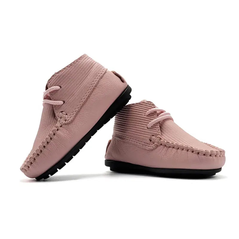 Atlanta Mocassin Piglet Pink Leather Bootie 073 - FIRST WALKER