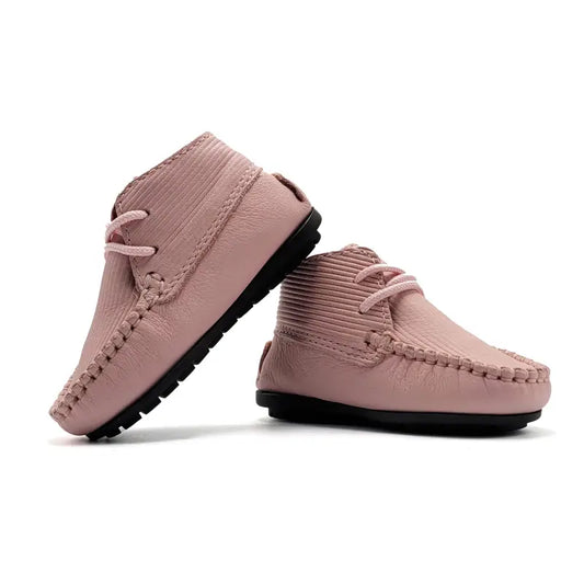 Atlanta Mocassin Piglet Pink Leather Bootie 073 - FIRST WALKER