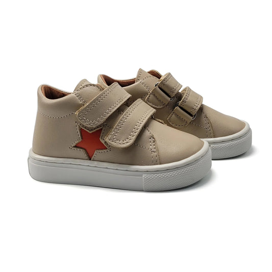 Atlanta Mocassin Sand Orange Star First Walker Velcro Sneaker 151