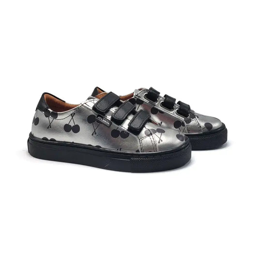 Atlanta mocassin silver cherries velcro sneaker 523 - velcro sneaker