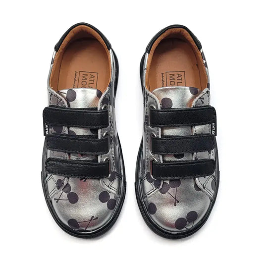 Atlanta mocassin silver cherries velcro sneaker 523 - velcro sneaker