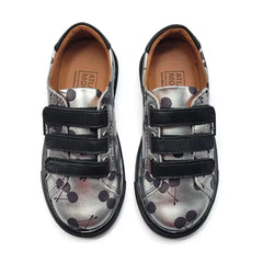 Atlanta mocassin silver cherries velcro sneaker 523 - velcro sneaker