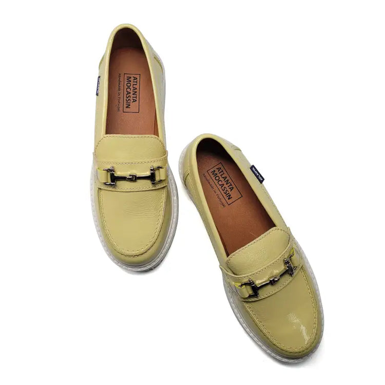 Atlanta Mocassin Soft Yellow Chunky Chain Loafer 17K - GIRLS