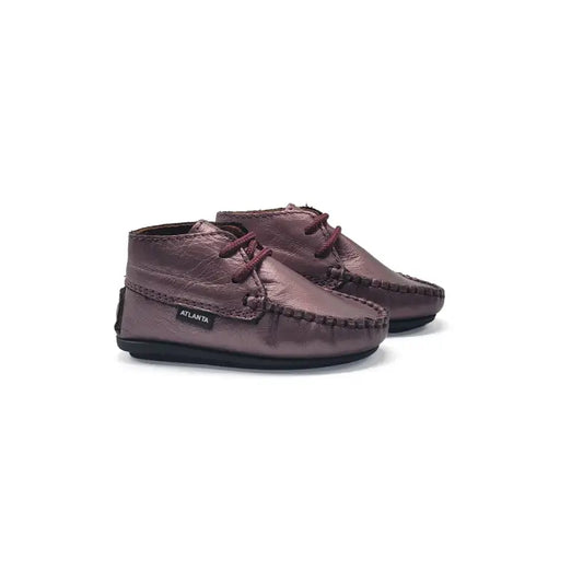 Atlanta mocossin old rose metal bootie 073 - first walker bootie
