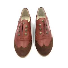 Belle chiara harold rust leather suede oxford - girls