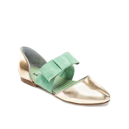 Bellusa guggy gold green bow. **final sale - slip