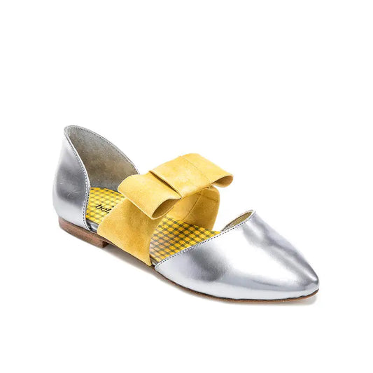 Bellusa guggy silver yellow bow **final sale - slip