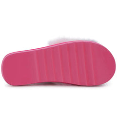 Billieblush rainbow fuzzy slipper u19331 - girls