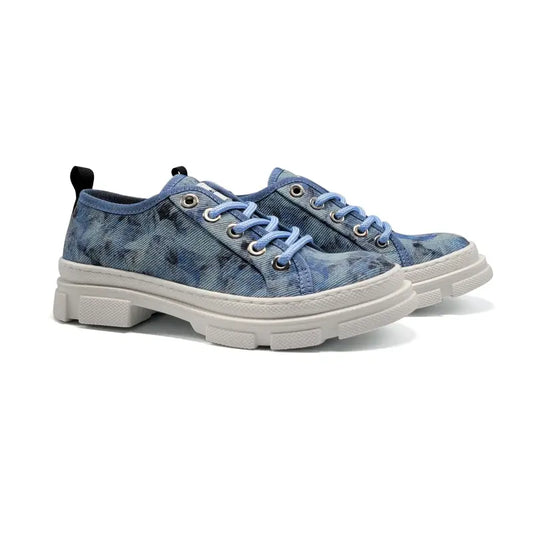 Blublonc Alma Denim Camo Lace Chunky Sneaker - GIRLS LACE