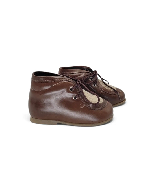 Blublonc bae brown fur first walker bootie | kids fast shipping