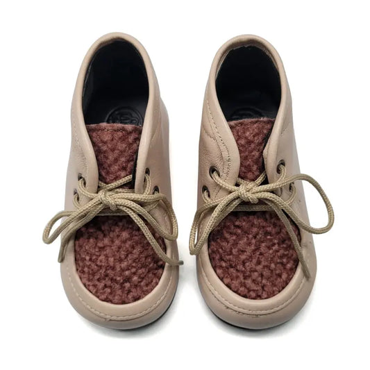 Blublonc bae pink teddy first walker bootie - first walker bootie